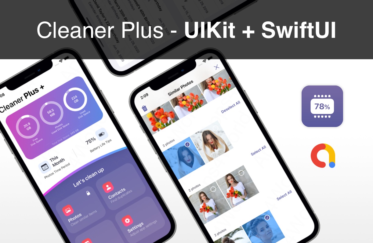 Cleaner Plus iOS app template